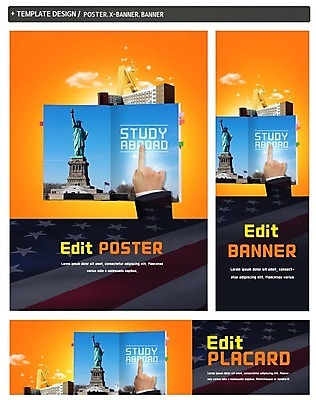 PSD 손 배너 배너템플릿 교육 가로배너 ZIP 포스터 세로배너 책 세트 미국 현수막 성조기 대학교 자유의여신상 글로벌교육 어학연수 에이플러스 템플릿 북아메리카 학교 신체부위 가로 세로 글로벌 세계문화유산 국기 유학 점수 파일형식