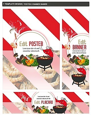 PSD 배너 배너템플릿 가로배너 ZIP 포스터 세로배너 음식 조개 새우 어류 사람없음 세트 해물요리 현수막 그릴 해산물 템플릿 주방용품 어패류 갑각류 가로 세로 수중동물 파일형식