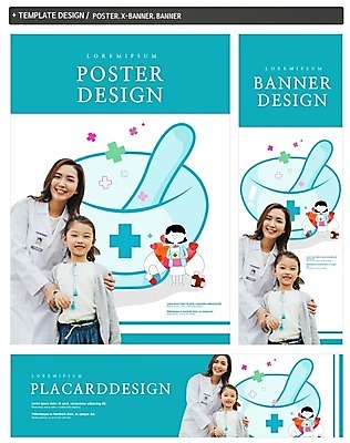 PSD 배너 배너템플릿 여자 가로배너 ZIP 포스터 세로배너 어린이 의학 웃음 성인 세명 세트 알약 한국인 의사 현수막 막자사발 템플릿 표정 사람 동양인 가로 세로 약 의료진 사발 파일형식