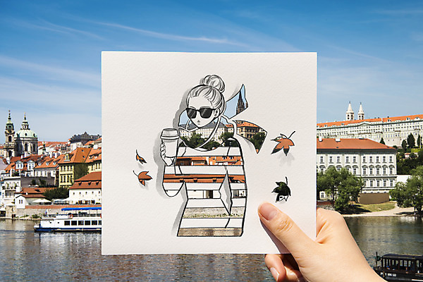 PSD 해외풍경 해외 손 옷 여자 패션 유럽 종이 단풍 포토일러 하늘 한명 들기 풍경 건물 신체부위 강 체코 테이크아웃컵 선박 이미지편집 편집이미지 1 건축물 나라 수상교통 잎 모션 사람 컵 파일형식