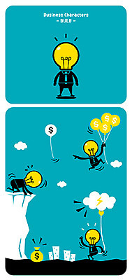 구름 캐릭터 돈 일러스트 전구 사람없음 건물 달러 절벽 풍선 사물캐릭터 일러캐릭터 AI파일 자연요소 건축물 재산 파일형식 벡터
