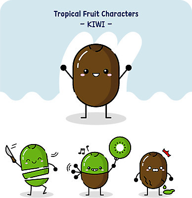 캐릭터 과일 일러스트 단면 키위 사람없음 칼 음식캐릭터 일러캐릭터 AI파일 음식 파일형식 벡터