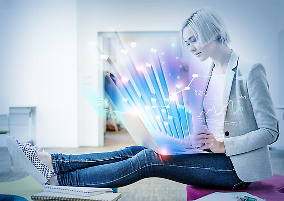 전신 PSD 서양인 편집 편집이미지 여자 그래프 한명 앉기 20대 성인 옆모습 노트북 디지털 비즈니스우먼 홀로그램 성인여자한명만 이미지편집 외국인 1 뷰포인트 비즈니스 모션 사람 청년 전자제품 직장인 여자한명만 성인여자만 파일형식