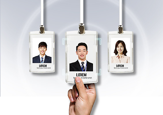 PSD 편집 편집이미지 손 여자 남자 한손 웃음 여러명 상반신 20대 성인 신체부위 한국인 구직 비즈니스맨 비즈니스우먼 사원증 성인만 이미지편집 다수 컨셉 비즈니스 표정 사람 동양인 청년 직장인 파일형식