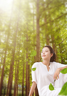 PSD 나무 편집 편집이미지 여자 휴식 나뭇잎 한명 앉기 20대 성인 눈감음 한국인 숲 삼림욕 성인여자한명만 이미지편집 식물 1 컨셉 잎 모션 사람 동양인 청년 여자한명만 성인여자만 파일형식