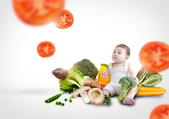 PSD 편집 편집이미지 남자 토마토 채소 가지 피망 한명 앉기 버섯 당근 다양 한국인 아기 브로콜리 완두콩 청경채 남자아기한명만 이미지편집 1 다수 모션 콩 뿌리채소 사람 동양인 남자한명만 남자아기만 파일형식