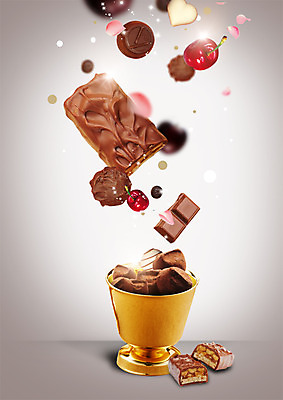 PSD 편집 편집이미지 꽃잎 과일 디저트 사람없음 컵 초콜릿 다양 체리 초코바 이미지편집 식기 꽃 음식 다수 파일형식