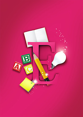 PSD 편집 편집이미지 알파벳 전구 사람없음 책 환경 블록 에너지 E 포스트잇 클립 지우개연필 이미지편집 영어 연필 메모지 파일형식