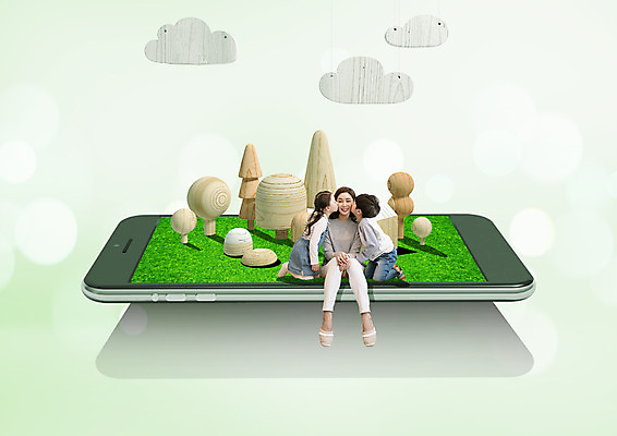 PSD 나무 구름 편집 편집이미지 여자 남자 딸 아들 어린이 엄마 키스 앉기 소녀 소년 잔디 성인 세명 30대 스마트폰 장난감 환경 한국인 나무블록 이미지편집 자연요소 식물 가족 모션 사람 동양인 목재 장년 핸드폰 스마트기기 블록 애정표현 파일형식