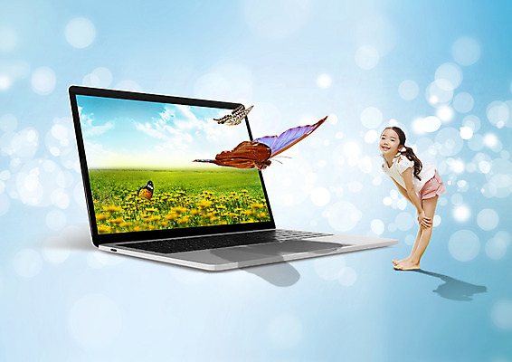 전신 PSD 구름 편집 편집이미지 여자 어린이 나비 꽃밭 하늘 한명 서기 소녀 옆모습 노트북 환경 한국인 소녀한명만 이미지편집 자연요소 1 꽃 뷰포인트 곤충 모션 사람 동양인 전자제품 여자한명만 소녀만 파일형식