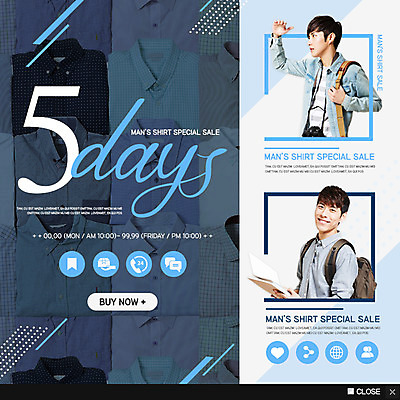 PSD 응시 옷 패션 남자 웹템플릿 셔츠 팝업 이벤트팝업 웹팝업 웃음 이벤트 상반신 20대 성인 두명 앞모습 세일 한국인 이미지템플릿 템플릿 시선 뷰포인트 상의 표정 사람 동양인 청년 파일형식