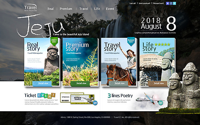 PSD 템플릿 여자 여행 웹템플릿 웹소스 사이트템플릿 회사홈페이지 시안 비행기 한명 20대 성인 제주도 홈페이지 웹 홈페이지시안 폭포 한국인 말_동물 티켓 돌하르방 메인 성인여자한명만 이미지템플릿 1 인터넷 포유류 항공교통 자연 대중교통 한국 사람 동양인 청년 여자한명만 성인여자만 파일형식 편집소스