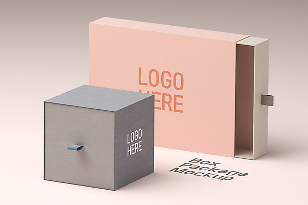 PSD 편집 편집이미지 분홍색 사람없음 상자 3D 회색 오픈 상품 디지털합성 패키지 목업 편집3D 컬러 파일형식