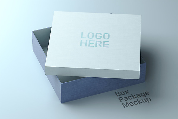 PSD 편집 편집이미지 종이 하늘색 사람없음 상자 3D 뚜껑 상품 디지털합성 패키지 목업 편집3D 파란색 파일형식