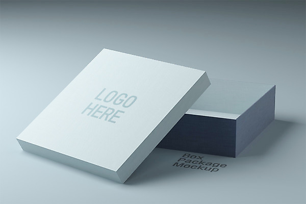 PSD 편집 편집이미지 종이 하늘색 사람없음 상자 3D 뚜껑 오픈 상품 디지털합성 패키지 목업 편집3D 파란색 파일형식