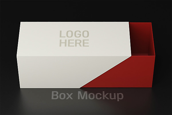 PSD 편집 편집이미지 사람없음 빨간색 상자 3D 오픈 상품 디지털합성 패키지 목업 편집3D 컬러 파일형식