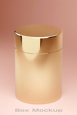 PSD 편집 편집이미지 사람없음 상자 3D 금색 상품 디지털합성 원기둥 패키지 목업 편집3D 컬러 원형 파일형식