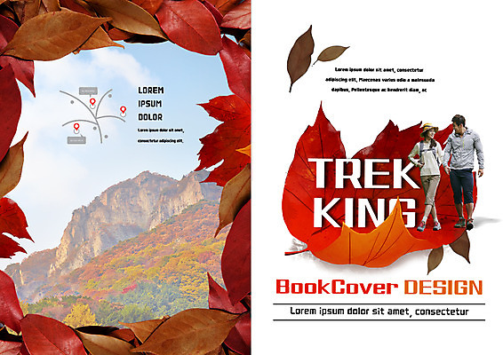 전신 PSD 템플릿 표지디자인 북디자인 커플 출판디자인 여자 표지 남자 리플렛 여행 단풍 북커버 나뭇잎 산 서기 팜플렛 성인 두명 30대 트래킹 한국인 가을 등산복 약도 이미지템플릿 옷 계절 잎 지도 관계 모션 레저 사람 동양인 장년 등산 파일형식