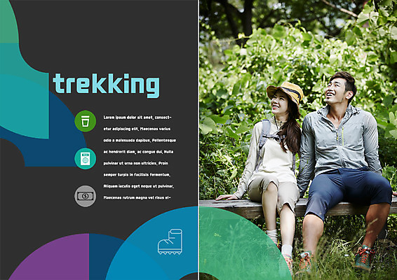 PSD 템플릿 모자 표지디자인 북디자인 응시 출판디자인 여자 남자 내지 리플렛 여행 북커버 벤치 휴식 웃음 앉기 팜플렛 성인 두명 30대 트래킹 한국인 숲 등산복 성인만 이미지템플릿 시선 잡화 옷 컨셉 의자 모션 레저 표정 사람 동양인 장년 등산 파일형식