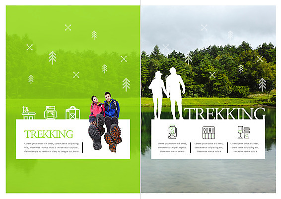 PSD 서양인 나무 템플릿 표지디자인 북디자인 출판디자인 여자 표지 남자 실루엣 호수 리플렛 여행 북커버 휴식 앉기 팜플렛 성인 30대 트래킹 숲 등산복 이미지템플릿 외국인 식물 옷 컨셉 모션 레저 촬영기법 사람 장년 등산 파일형식