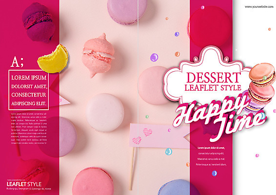 PSD 템플릿 표지디자인 북디자인 출판디자인 표지 리플렛 북커버 디저트 팜플렛 사람없음 깃발 마카롱 이미지템플릿 음식 파일형식