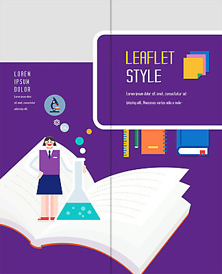 PSD 템플릿 학생 표지디자인 북디자인 출판디자인 여자 교육 표지 리플렛 과학 2단접지 북커버 청소년 자 현미경 한명 팜플렛 책 연필 공책 청소년교육 삼각플라스크 이미지템플릿 1 문구용품 학용품 실험기구 사람 필기구 플라스크 파일형식