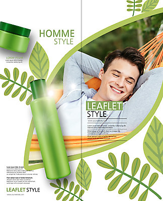 PSD 서양인 템플릿 표지디자인 북디자인 출판디자인 표지 남자 리플렛 2단접지 북커버 나뭇잎 한명 웃음 팜플렛 상반신 성인 눕기 뷰티 화장품 해먹 스킨케어 성인남자한명만 이미지템플릿 외국인 1 잎 모션 표정 사람 침대 남자한명만 성인남자만 파일형식