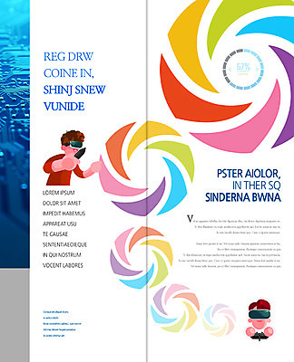 PSD 템플릿 표지디자인 북디자인 출판디자인 남자 내지 리플렛 2단접지 북커버 팜플렛 두명 게임 스마트 바람개비 3D안경 박람회 가상현실 오큘러스 VR기기 이미지템플릿 안경 컨셉 놀이 사람 기계 파일형식