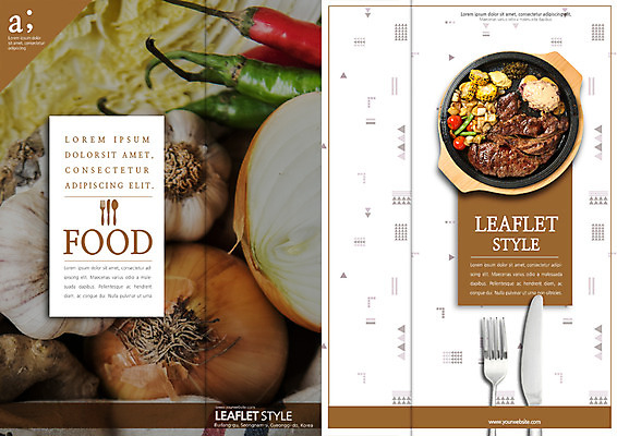 PSD 템플릿 접시 표지디자인 북디자인 출판디자인 표지 리플렛 포크 북커버 식재료 3단접지 고추 양파 마늘 스테이크 팜플렛 사람없음 나이프 배추 생강 이미지템플릿 식기 채소 서양음식 칼 파일형식