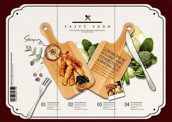 PSD 템플릿 접시 표지디자인 북디자인 출판디자인 내지 리플렛 포크 북커버 3단접지 오이 팜플렛 사람없음 나이프 브로콜리 무 배추 청경채 폴라로이드사진 새우튀김 이미지템플릿 식기 채소 새우 뿌리채소 튀김 칼 폴라로이드 파일형식