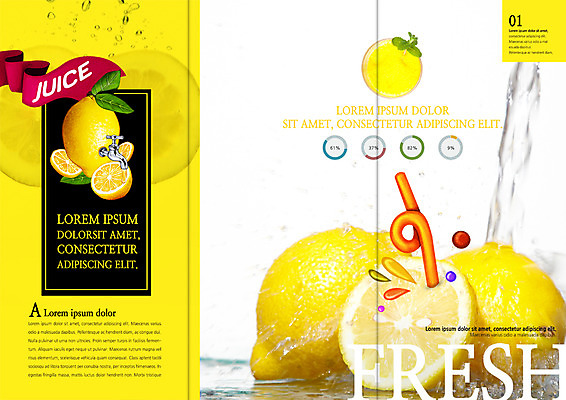 PSD 템플릿 표지디자인 북디자인 출판디자인 내지 리플렛 북커버 과일 3단접지 단면 빨대 팜플렛 사람없음 물 흐름 신선 레몬 레몬주스 수도꼭지 과즙 이미지템플릿 자연요소 컨셉 과일주스 파일형식