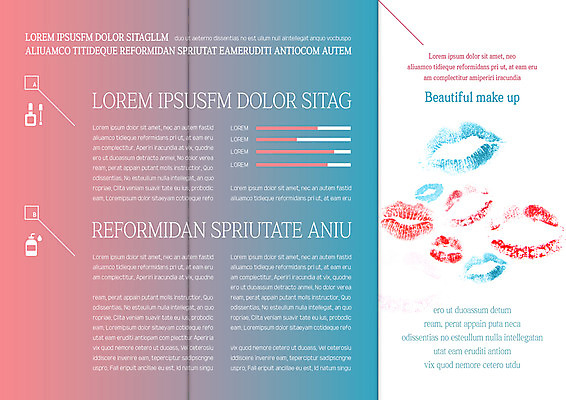 템플릿 편집 표지디자인 북디자인 출판디자인 내지 리플렛 북커버 3단접지 그래프 팜플렛 사람없음 화장 뷰티 립스틱 입술모양 이미지템플릿 AI파일 모양 화장품 파일형식 벡터