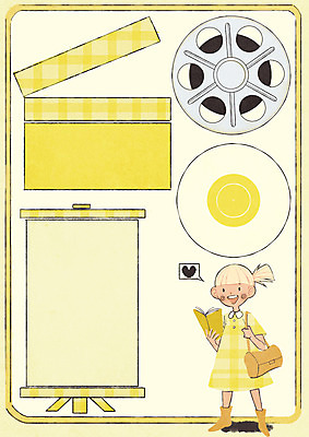 전신 PSD 여자 문화 일러스트 프레임 한명 성인 음악감상 클래퍼보드 필름 영화 이젤 그림 문화생활 프레임일러스트 국내일러스트 1 라이프스타일 문화예술 사람 미술도구 감상 파일형식