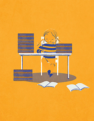 전신 PSD 여자 문화 의자 일러스트 한명 성인 책 책상 독후감 문화생활 국내일러스트 1 라이프스타일 가구 사람 파일형식