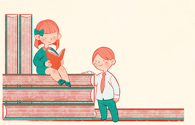 전신 PSD 여자 남자 문화 일러스트 프레임 성인 두명 책 독서 문화생활 프레임일러스트 국내일러스트 라이프스타일 사람 파일형식