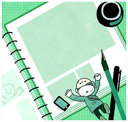 전신 PSD 여자 어린이 일러스트 잉크 프레임 한명 스마트폰 펜 공책 만화 장래희망 노력 만화가 프레임일러스트 국내일러스트 직업 1 문구용품 사람 핸드폰 스마트기기 필기구 파일형식