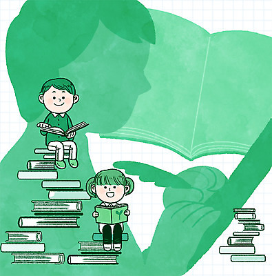전신 PSD 여자 남자 어린이 일러스트 프레임 책 세명 독서 작가 장래희망 노력 프레임일러스트 국내일러스트 직업 사람 파일형식
