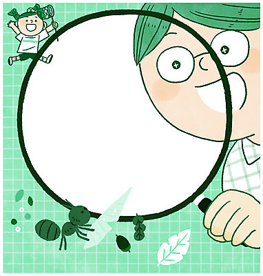 전신 PSD 여자 남자 어린이 곤충 일러스트 돋보기 프레임 상반신 두명 장래희망 노력 개미 곤충학자 프레임일러스트 국내일러스트 동물 직업 사람 파일형식