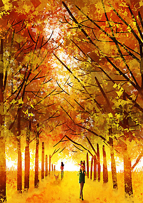 전신 PSD 나무 여자 남자 딸 일러스트 가족 풍경 성인 세명 축제 가을 아빠 강아지 숲 은행나무 국내일러스트 식물 계절 관계 사람 반려동물 개 파일형식