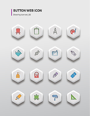 아이콘 버튼 사람없음 세트 태블릿 붓 팔레트 스포이트 이젤 지우개 파일 롤러 펜촉 삼각자 컴파스 형광펜 2D아이콘 AI파일 문구용품 학용품 자 전자제품 스마트기기 펜 미술도구 피펫 파일형식 벡터