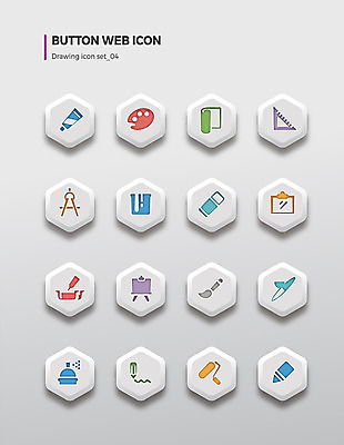 아이콘 버튼 사람없음 세트 연필 페인트 물감 붓 팔레트 이젤 지우개 스프레이 롤러 삼각자 태블릿펜 2D아이콘 AI파일 학용품 자 필기구 펜 미술도구 파일형식 벡터