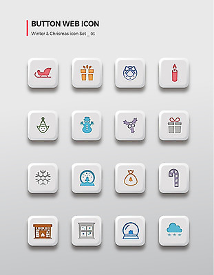 아이콘 크리스마스장식 크리스마스 촛불 눈사람 버튼 지팡이 사람없음 선물상자 세트 눈송이 주머니 벽난로 썰매 스노글로브 난쟁이 2D아이콘 AI파일 기념일 초 눈_날씨 선물 장식 상자 파일형식 벡터
