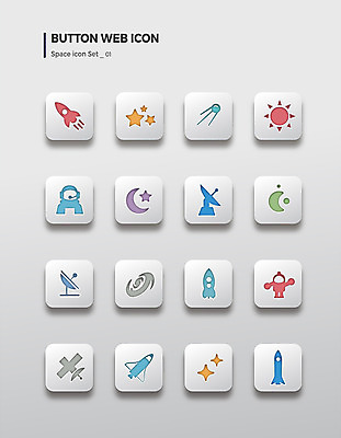 아이콘 별 버튼 안테나 사람없음 세트 태양 인공위성 로켓 우주비행사 유성 우주선 블랙홀 2D아이콘 AI파일 자연요소 통신 우주 파일형식 벡터