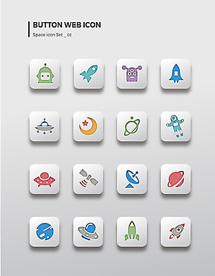 아이콘 지구 버튼 안테나 사람없음 세트 우주 행성 인공위성 로켓 우주비행사 외계인 우주선 토성 2D아이콘 AI파일 통신 미확인물체 파일형식 벡터
