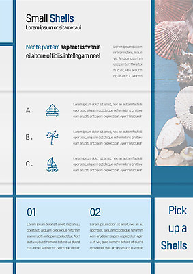 템플릿 표지디자인 북디자인 출판디자인 내지 리플렛 북커버 3단접지 자연 조개 팜플렛 사람없음 야자수 소라 돛단배 원두막 이미지템플릿 AI파일 나무 배_교통 어패류 생태계 파일형식 벡터