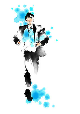 전신 PSD 남자 일러스트 캘리그라피 한명 성인 달리기 비즈니스맨 결재판 국내일러스트 1 비즈니스 모션 사람 직장인 결재 파일형식
