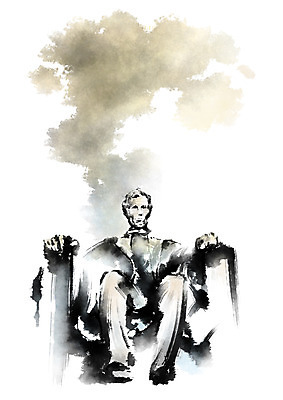 PSD 건축물 일러스트 캘리그라피 사람없음 동상 조각상 미국 대통령 에이브러햄링컨 국내일러스트 건축 북아메리카 조형물 기념물 파일형식