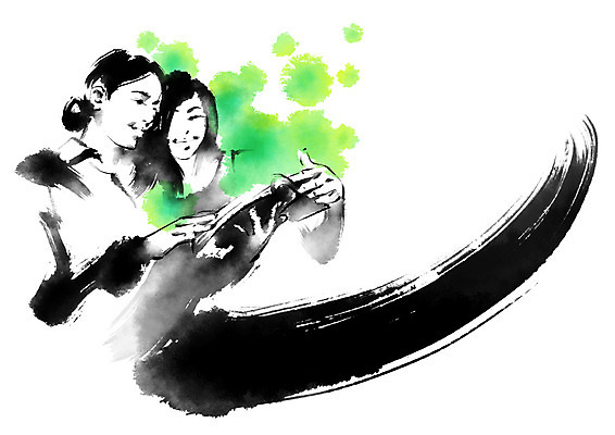 PSD 여자 여행 일러스트 캘리그라피 붓터치 상반신 성인 두명 가이드북 국내일러스트 사람 파일형식