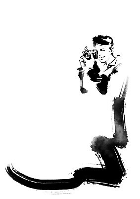 PSD 남자 여행 일러스트 캘리그라피 붓터치 한명 상반신 성인 카메라 사진촬영 국내일러스트 1 사람 전자제품 촬영 파일형식