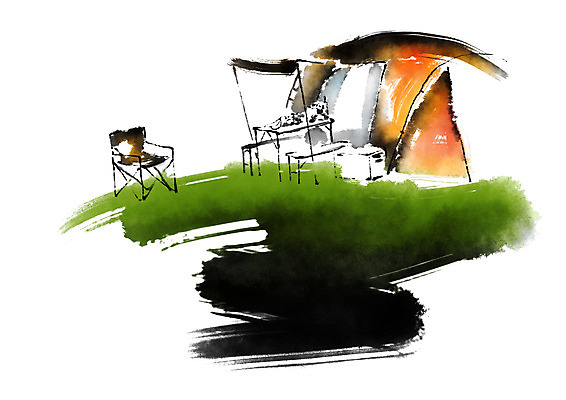 PSD 여행 의자 일러스트 캘리그라피 붓터치 텐트 사람없음 캠핑 국내일러스트 가구 레저 캠핑도구 파일형식